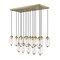 Z-Lite Arden Linear Chandelier, 17-Light, 18 In.W x 42 In.L x 12 In.H, Rubbed Brass/Clear 651P-17L-RB - alternate 5